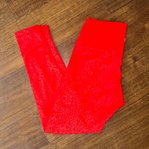 Red leopard Leggings